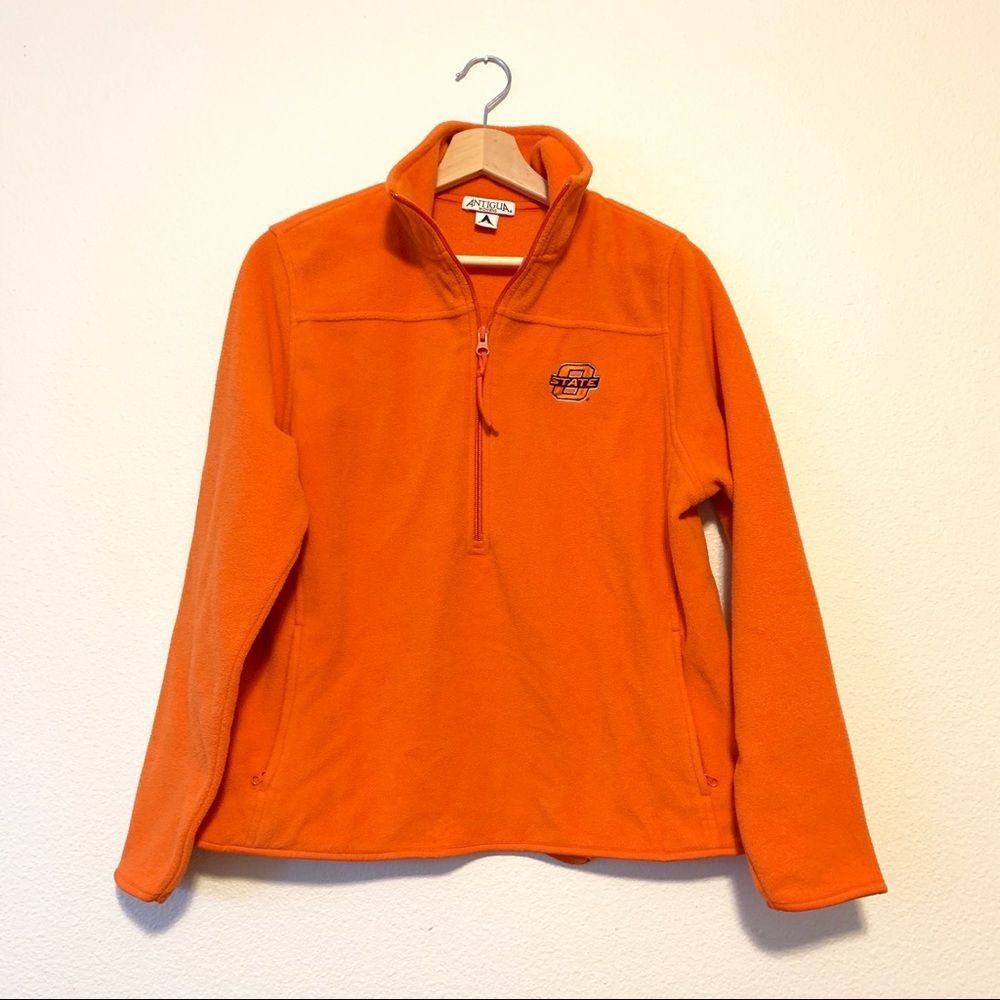 ANTIGUA Orange Oklahoma State Fleece Pullover S